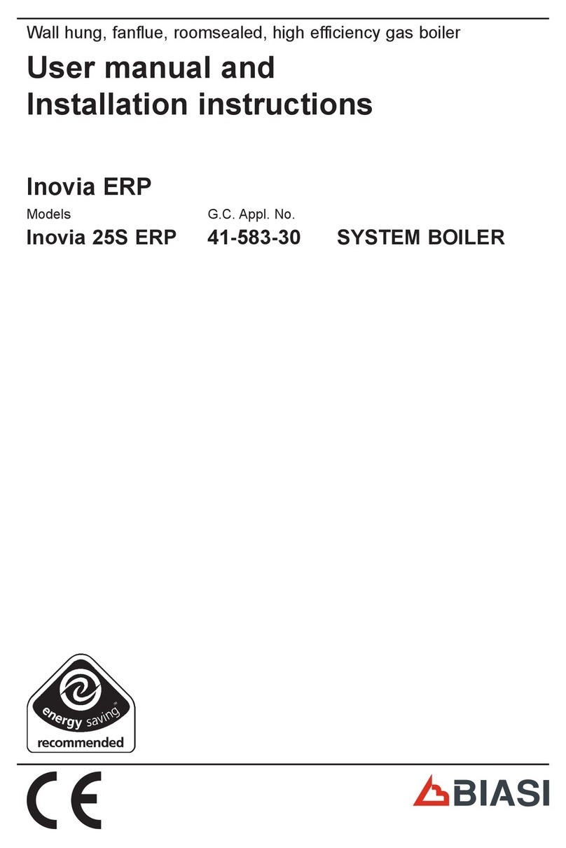 Biasi Inovia 25S ERP User manual and installation instructions Biasi Inovia 25S ERP User manual and installation instructions