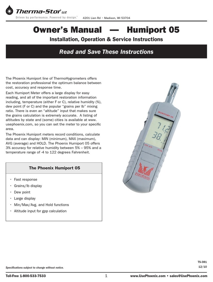 Phoenix Humiport 05 Installation, operation & service instructions Phoenix Humiport 05 Installation, operation & service instructions