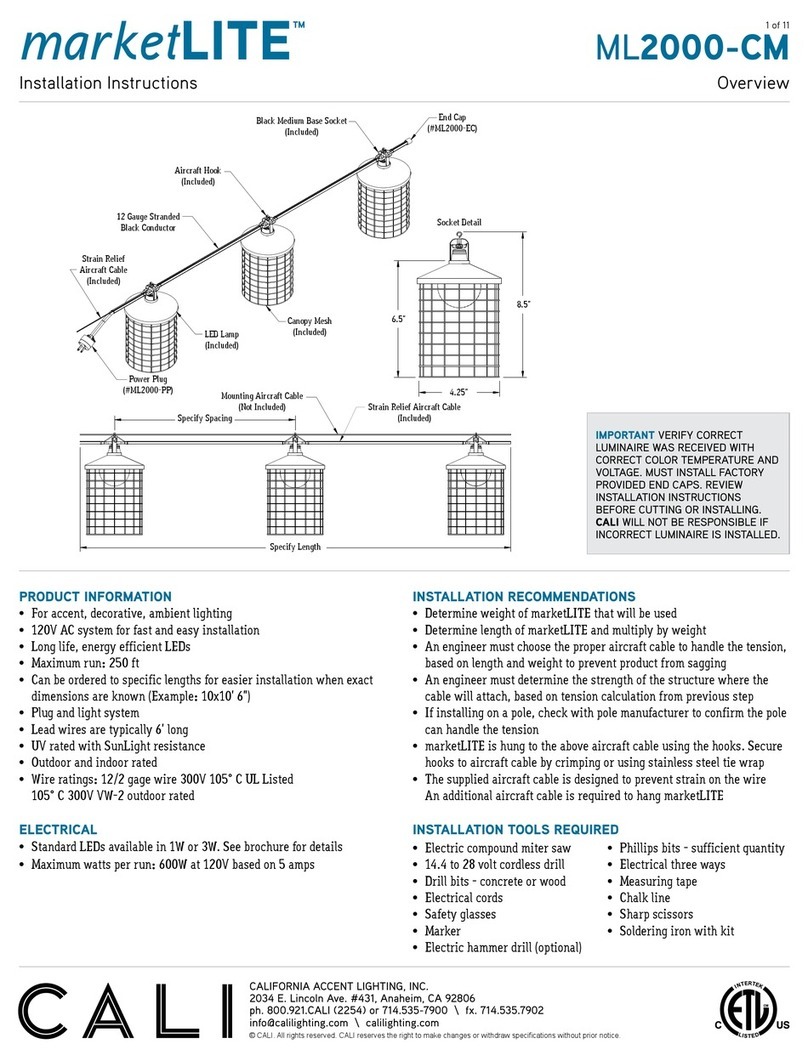California Accent Lightning marketLITE ML2000-CM User manual