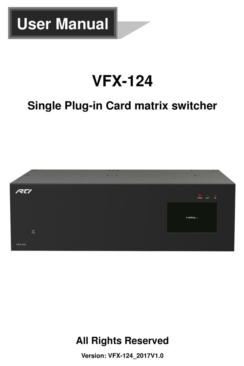 RTI VFX-124 User manual