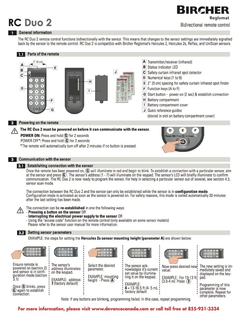 Bircher Reglomat RC Duo 2 user guide