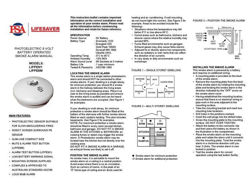 PSA LIFESAVER LIFPE9/1 User manual PSA LIFESAVER LIFPE9/1 User manual