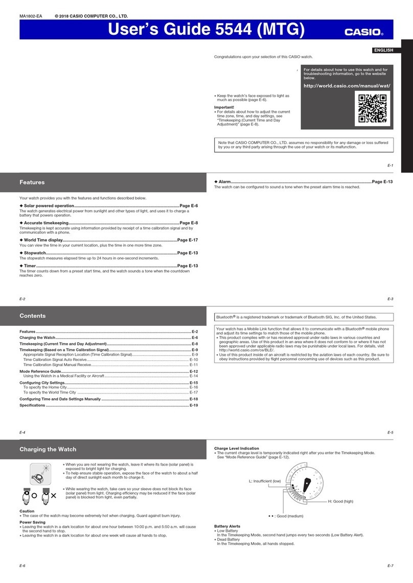 Casio 5544 MTG User manual