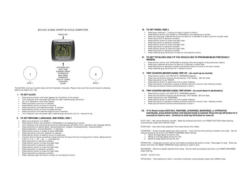 SIGMA SPORT BC 1200 manual