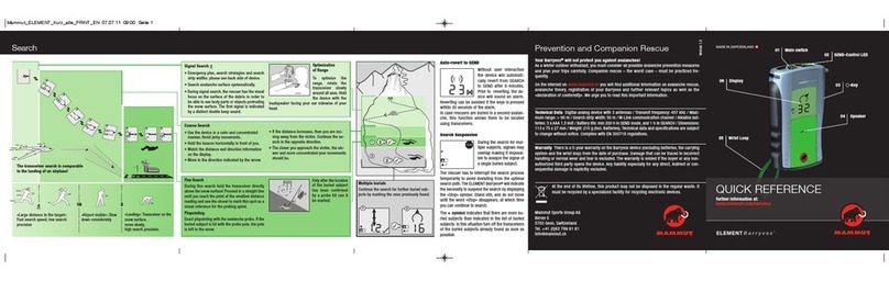 Mammut ELEMENT Barryvox Quick reference guide