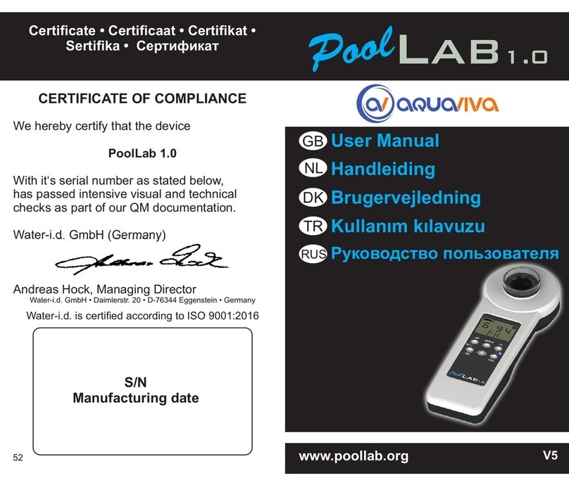 AquaViva POOL LAB 1.0 user manual