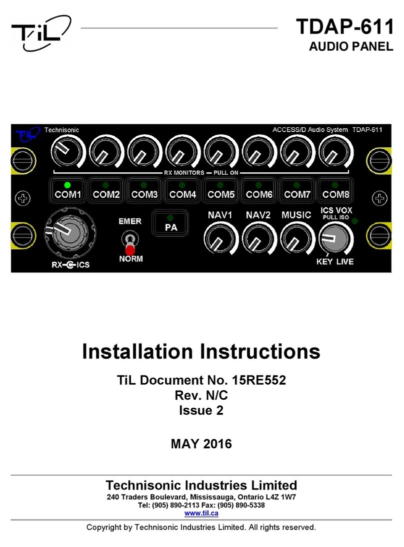 Technisonic Industries Limited TDAP-611 User manual