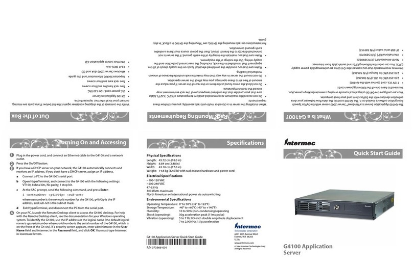 Intermec G4100 quick start guide