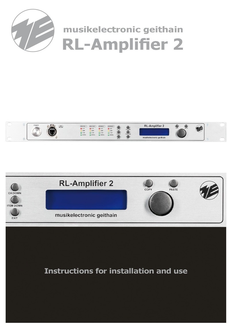 musikelectronic geithain RL-Amplifier 2 Instructions for installation and use