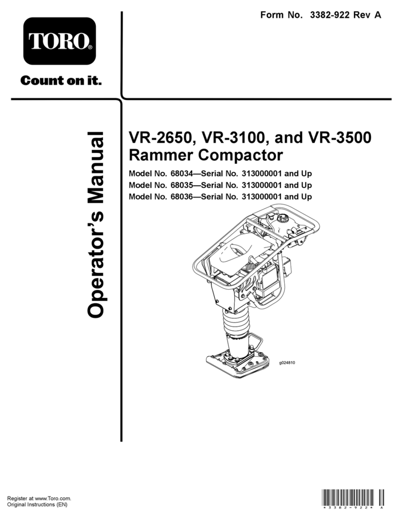 Toro VR-2650 User manual