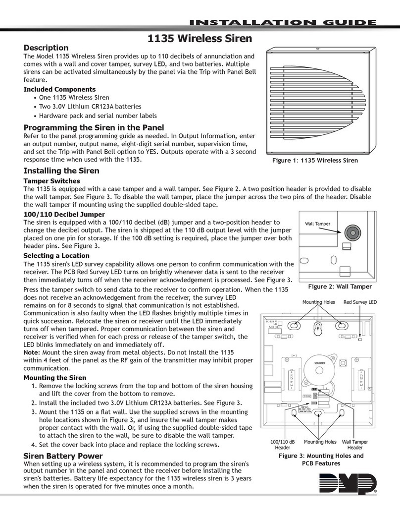 DMP Electronics 1135 installation guide DMP Electronics 1135 installation guide