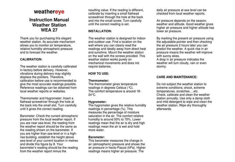 Weathereye WEA 27 instruction manual