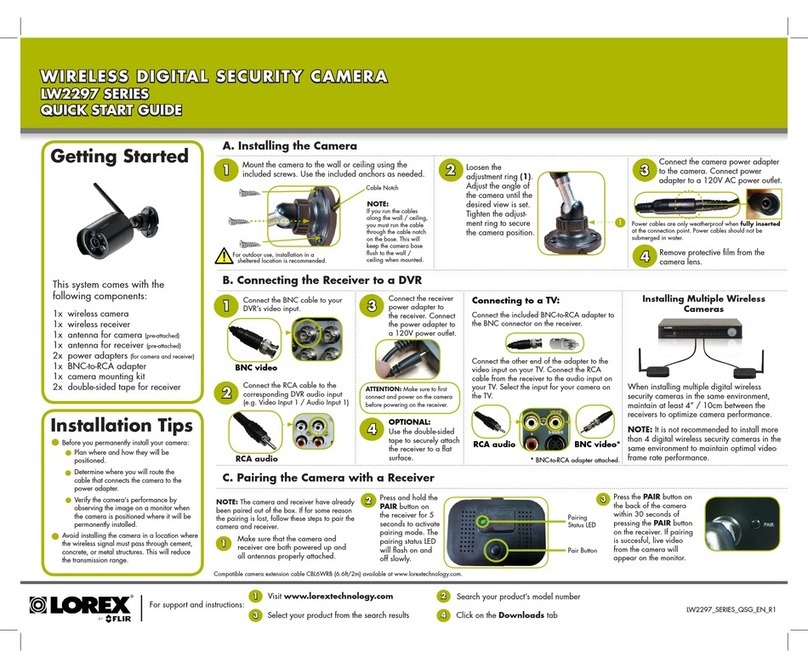 Lorex LW2297 series quick start guide