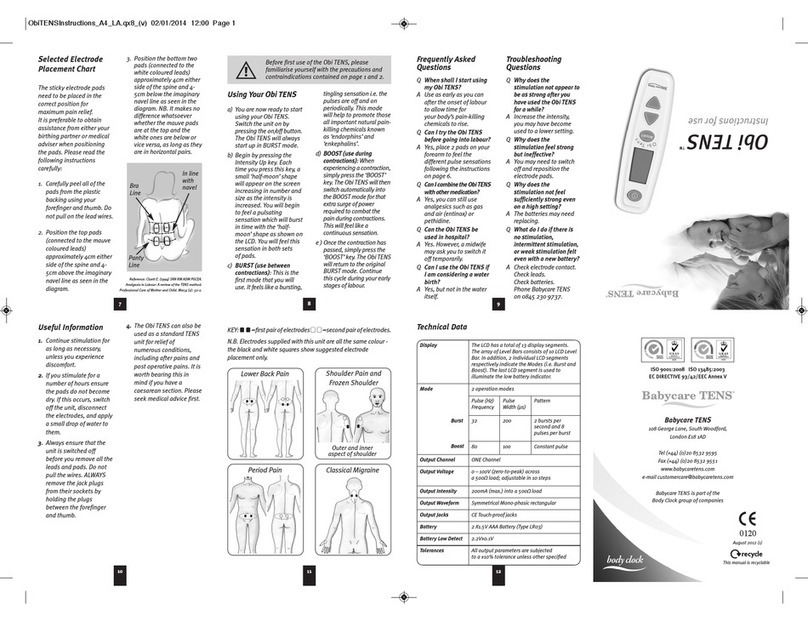 Babycare TENS Obi TENS Instructions for use