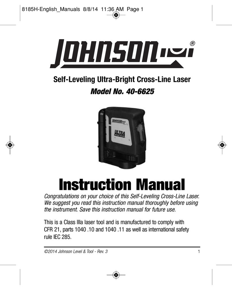 Johnson Level & Tool 40-6625 User manual Johnson Level & Tool 40-6625 User manual