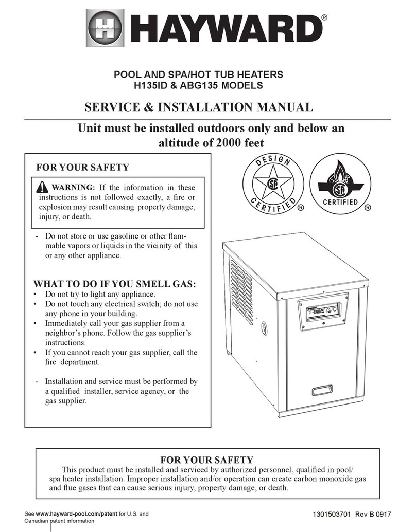 Hayward H135ID Service & installation manual