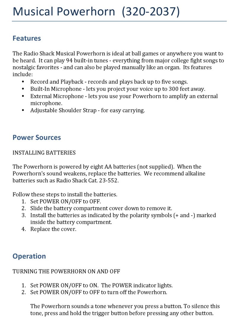 Radio Shack 320-2037 manual