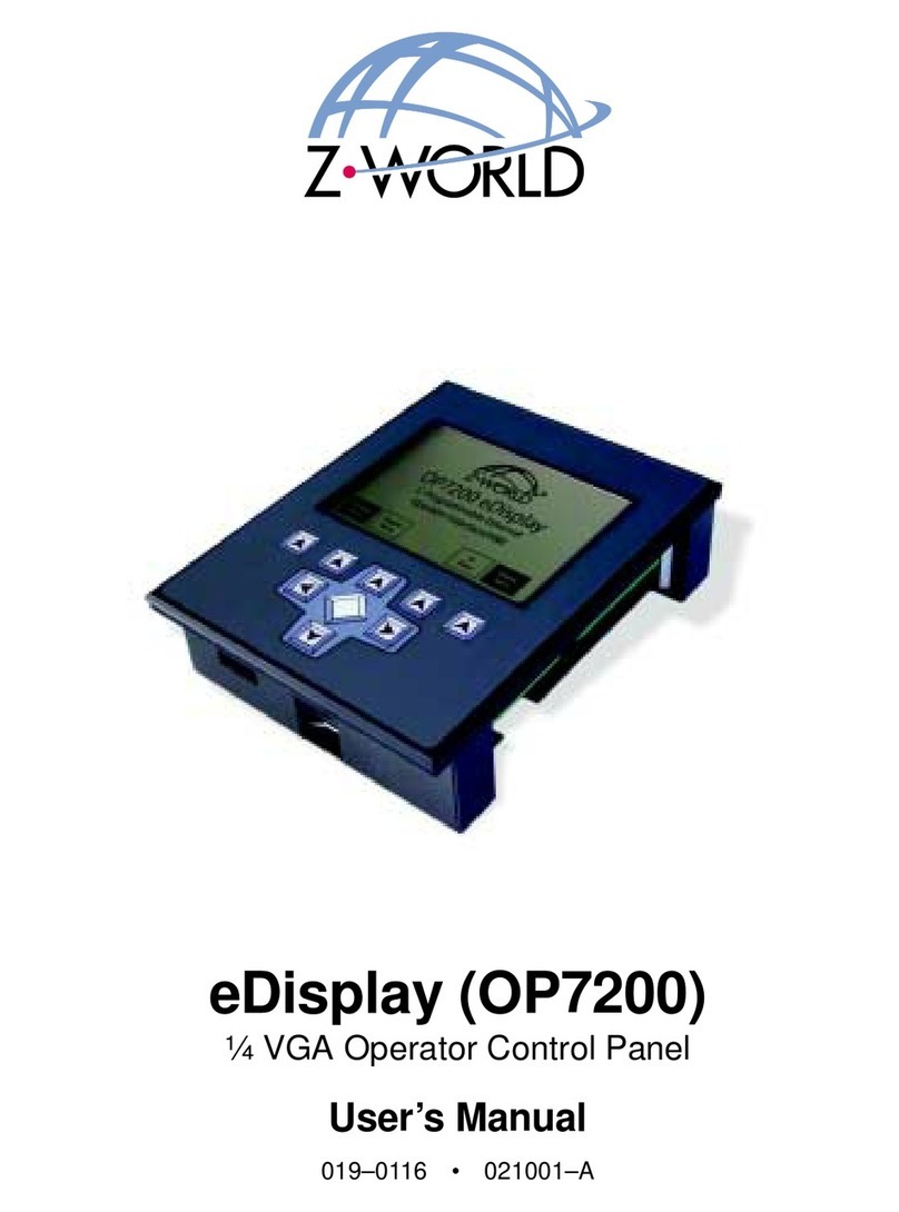 Z-World eDisplay OP7200 user manual