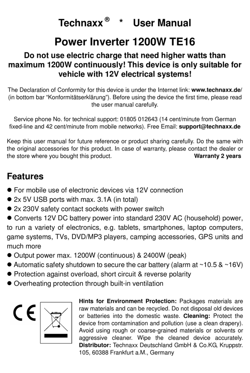 Technaxx TE16 User manual Technaxx TE16 User manual