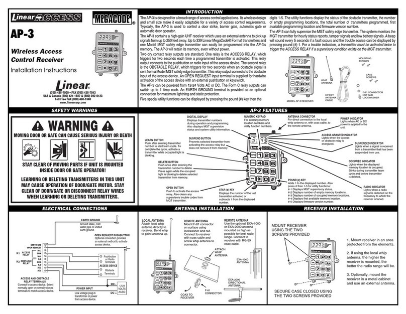 Linear AP-3 installation instructions