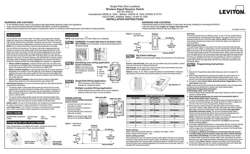 Leviton WSS10 installation instructions