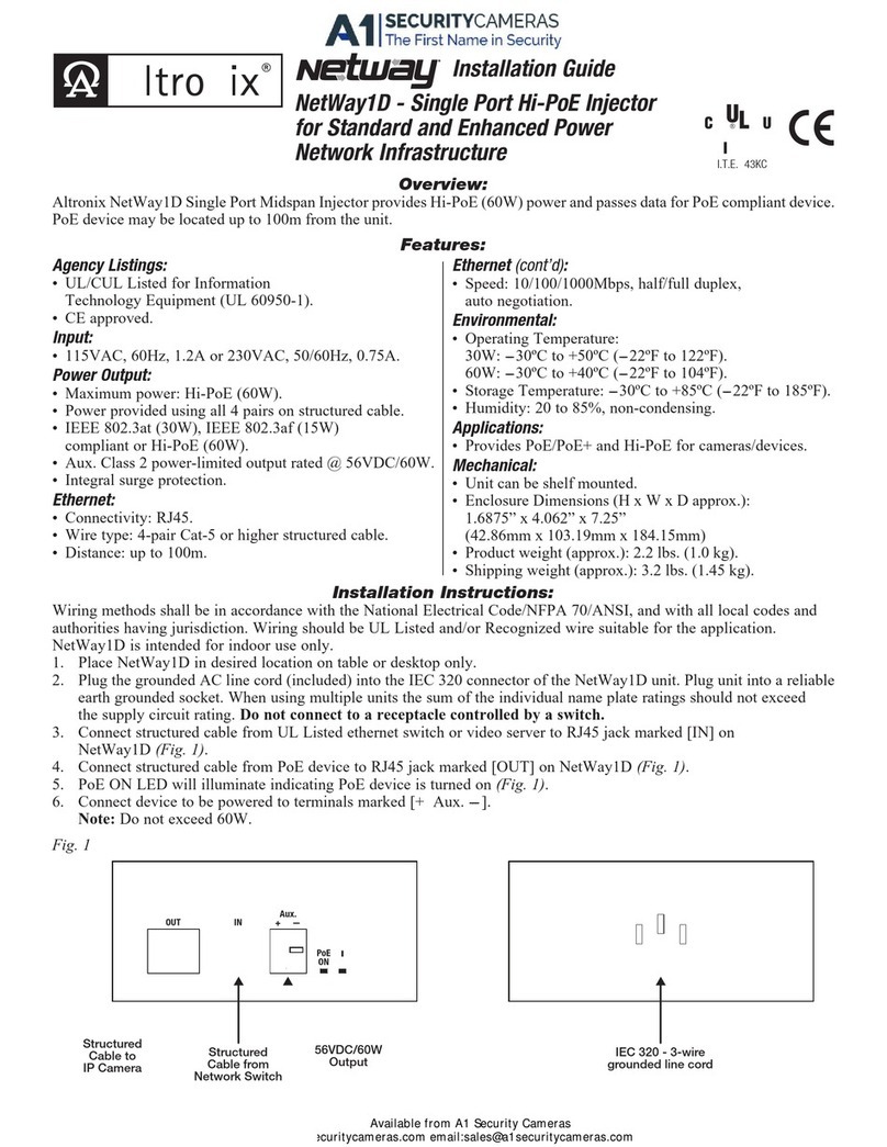 Altronix NetWay1D User manual