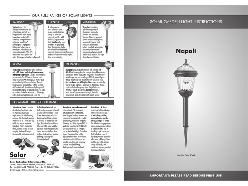 Solar Technology Napoli SM43501 instruction manual