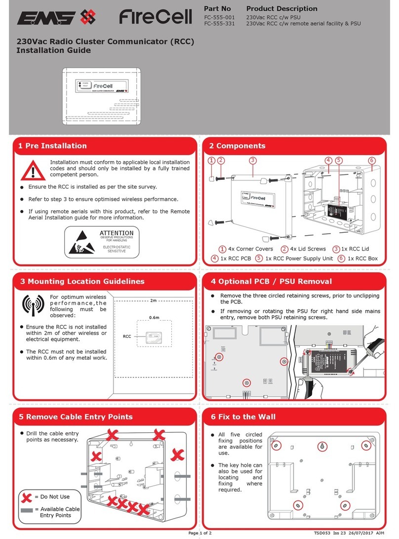 EMS FireCell FC-555-331 installation guide