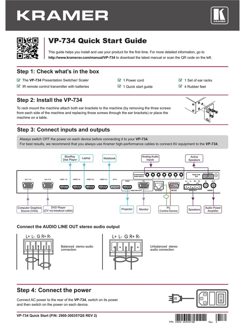 Kramer VP-734 quick start guide