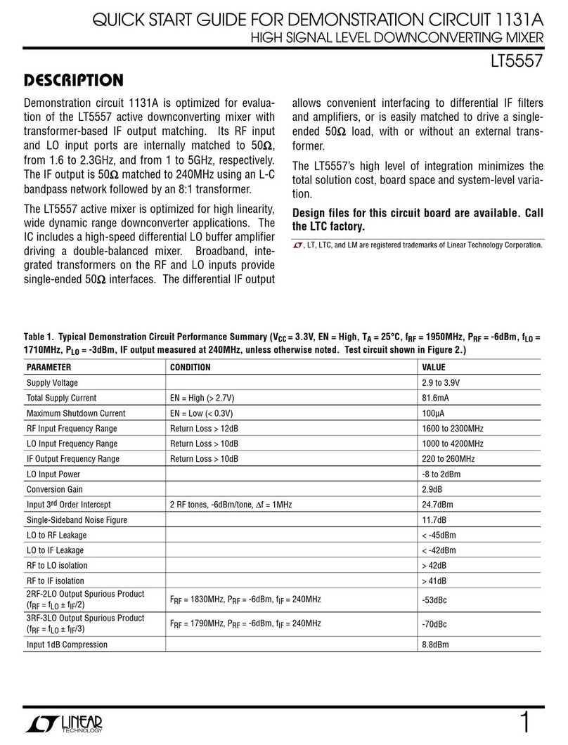Linear Technology LT5557 User manual