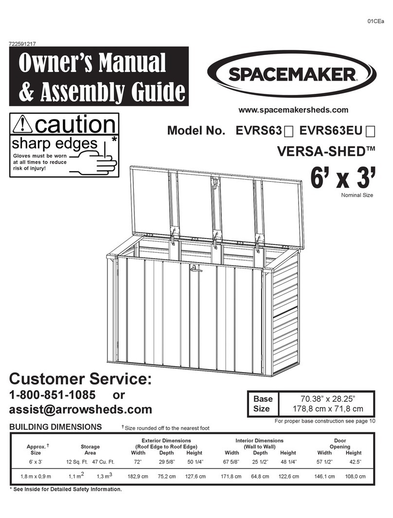 SPACEMAKER VERSA-SHED EVRS63 Owner's manual & assembly guide SPACEMAKER VERSA-SHED EVRS63 Owner's manual & assembly guide
