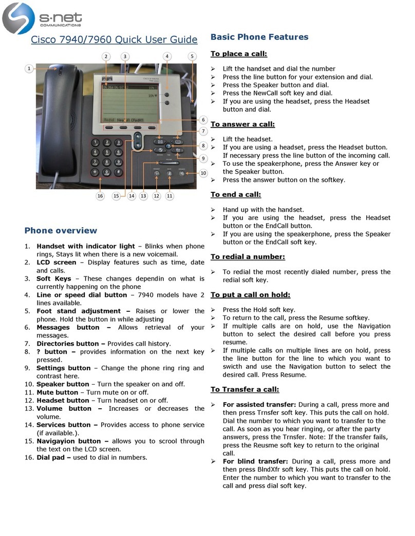 Cisco Cisco 7940 Instruction manual