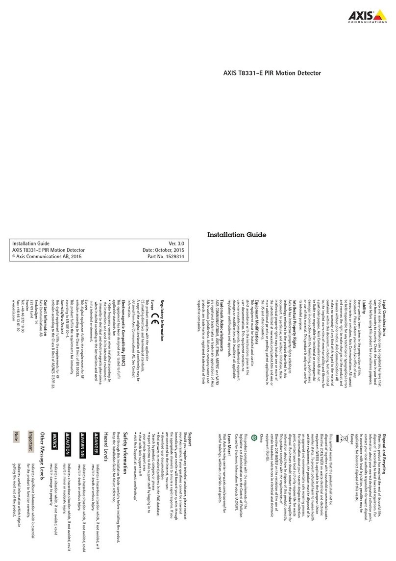 Axis T8331-E User manual