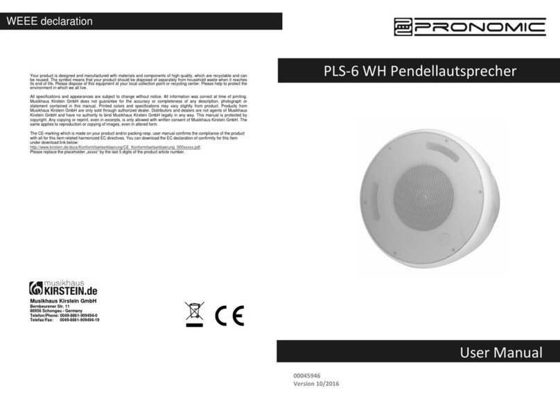 Pronomic PLS-6 WH user manual