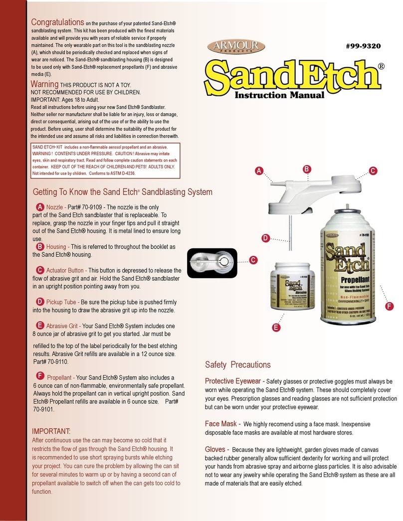 ARMOUR SANDTECH 99-9320 instruction manual