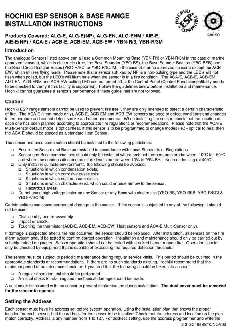 Hochiki ALG-E Installation instructions manual Hochiki ALG-E Installation instructions manual