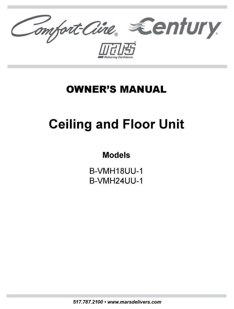 Comfortaire B-VMH18UU-1 User manual