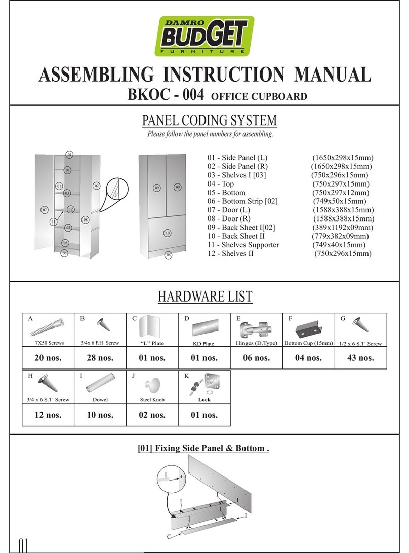 Damro BKOC - 004 Assembling instruction manual