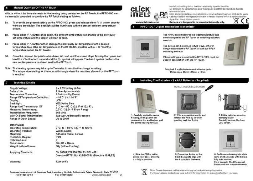 CLICK INELS RFTC-10G Instruction leaflet CLICK INELS RFTC-10G Instruction leaflet