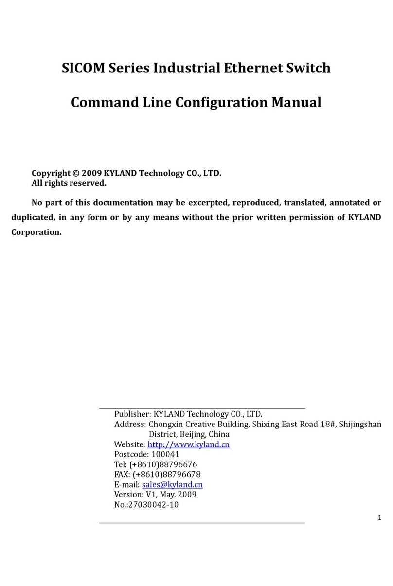 KYLAND Technology SICOM Series Instruction sheet