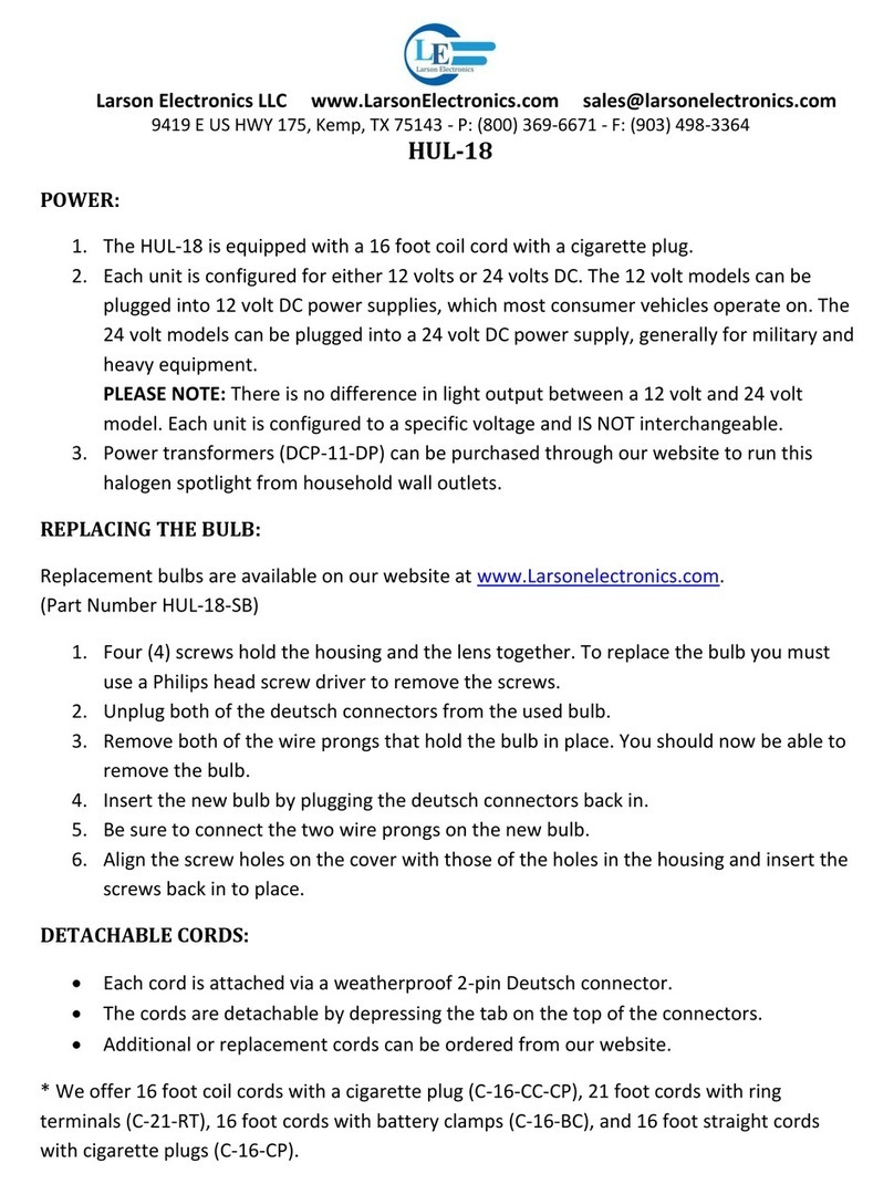 Larson Electronics HUL-18 user guide