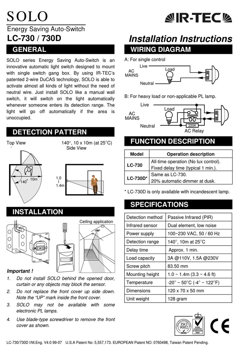 IR-Tec SOLO LC-730 User manual