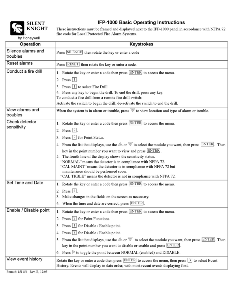 SILENT KNIGHT IFP-1000 Technical specifications
