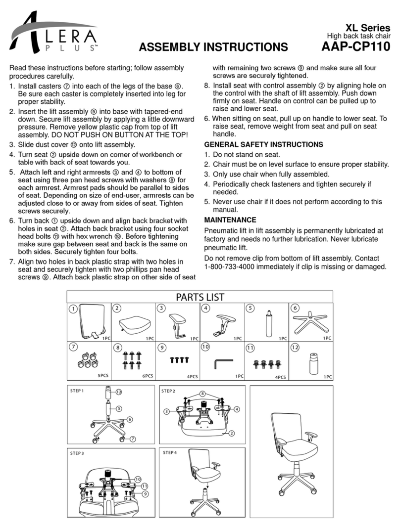 Alera Plus AAP-CP110 Assembly instructions and user guide Alera Plus AAP-CP110 Assembly instructions and user guide