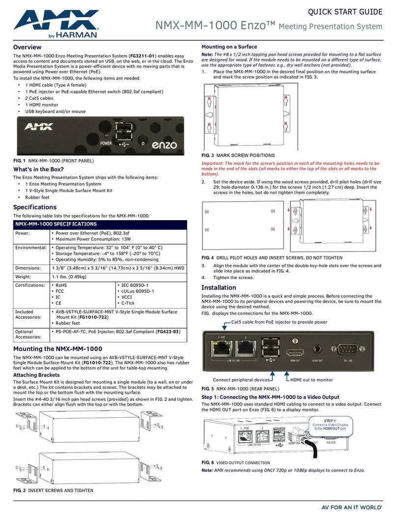 AMX NMX-MM-1000 User manual