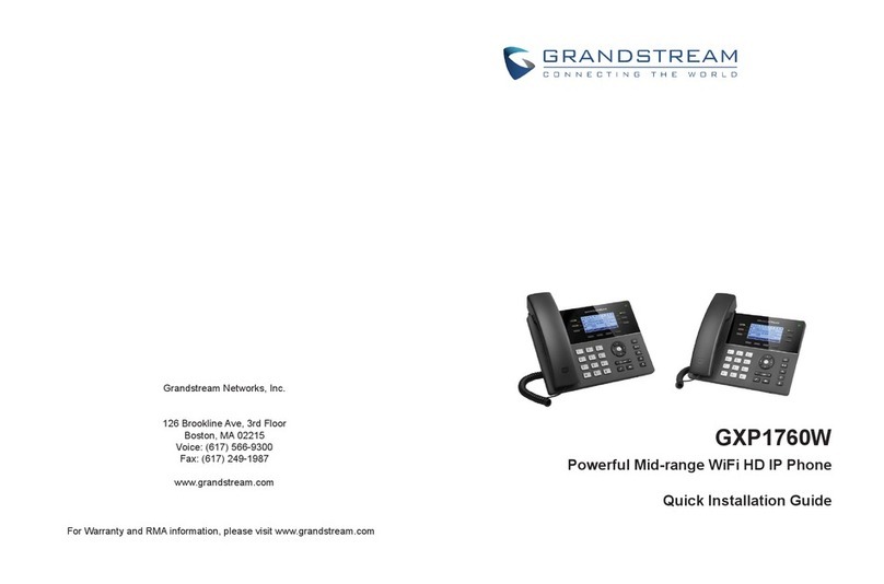 Grandstream Networks GXP1760W User manual