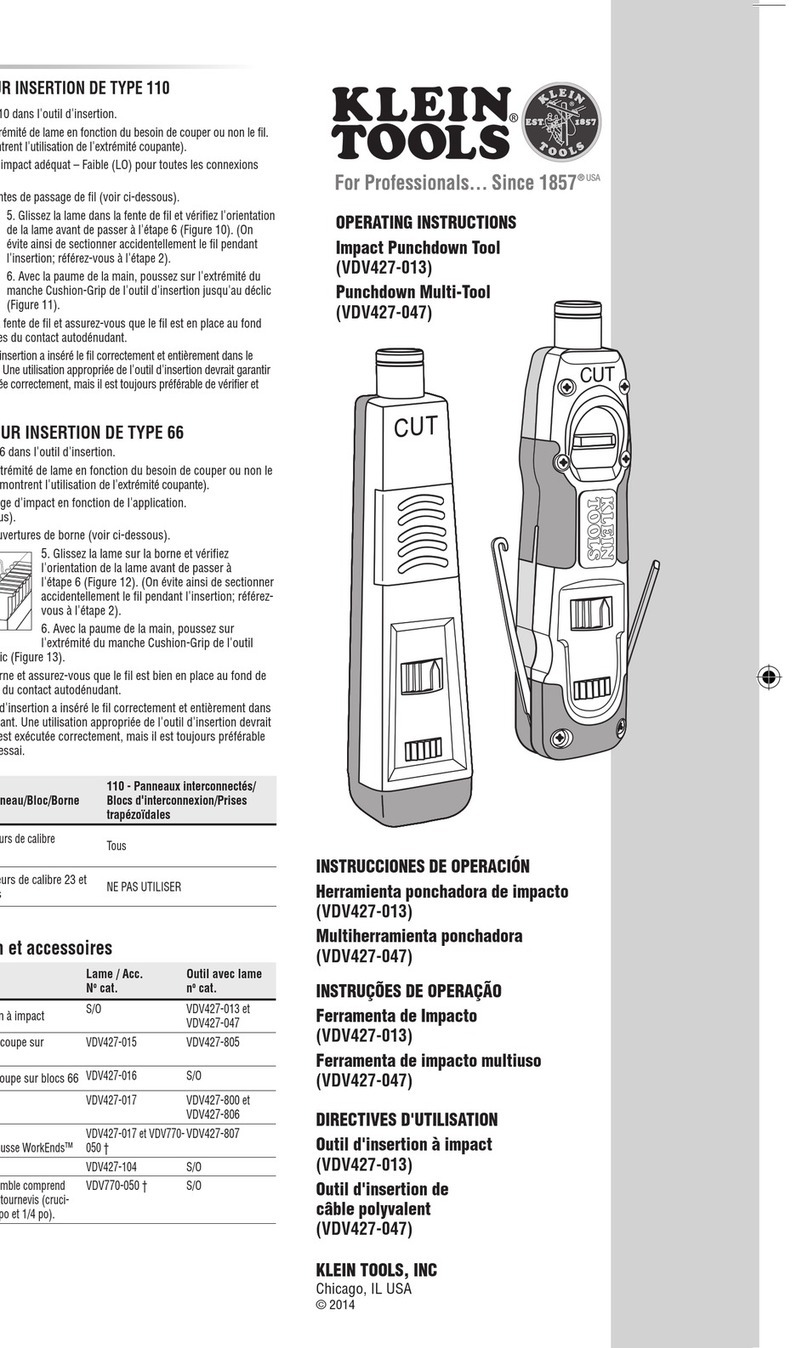 Klein Tools VDV427-013 operating instructions