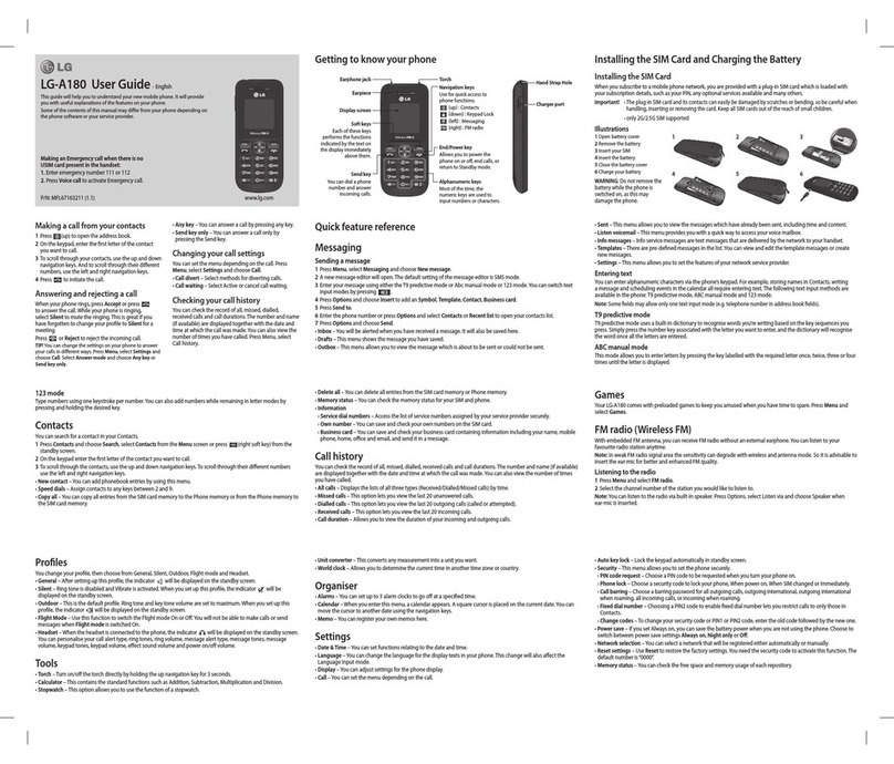 LG LG-A180 User manual