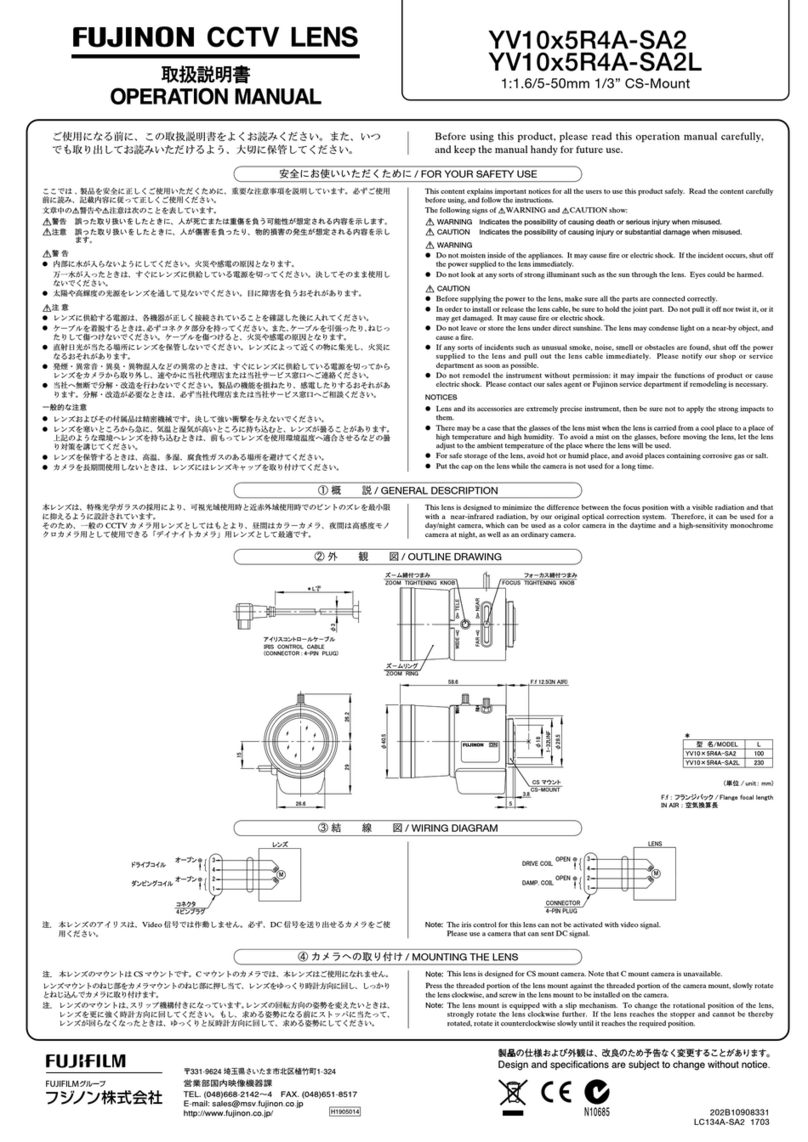 FUJINON YV10x5R4A-SA User manual