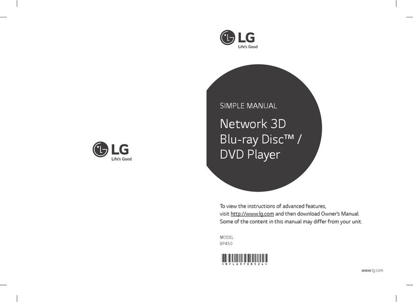 LG BP450 Specification sheet